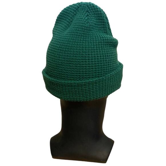 Yea.Nice Premium Beanie Logo Cuffed Flat Waffle Warm Winter Hat - Picture 4 of 8